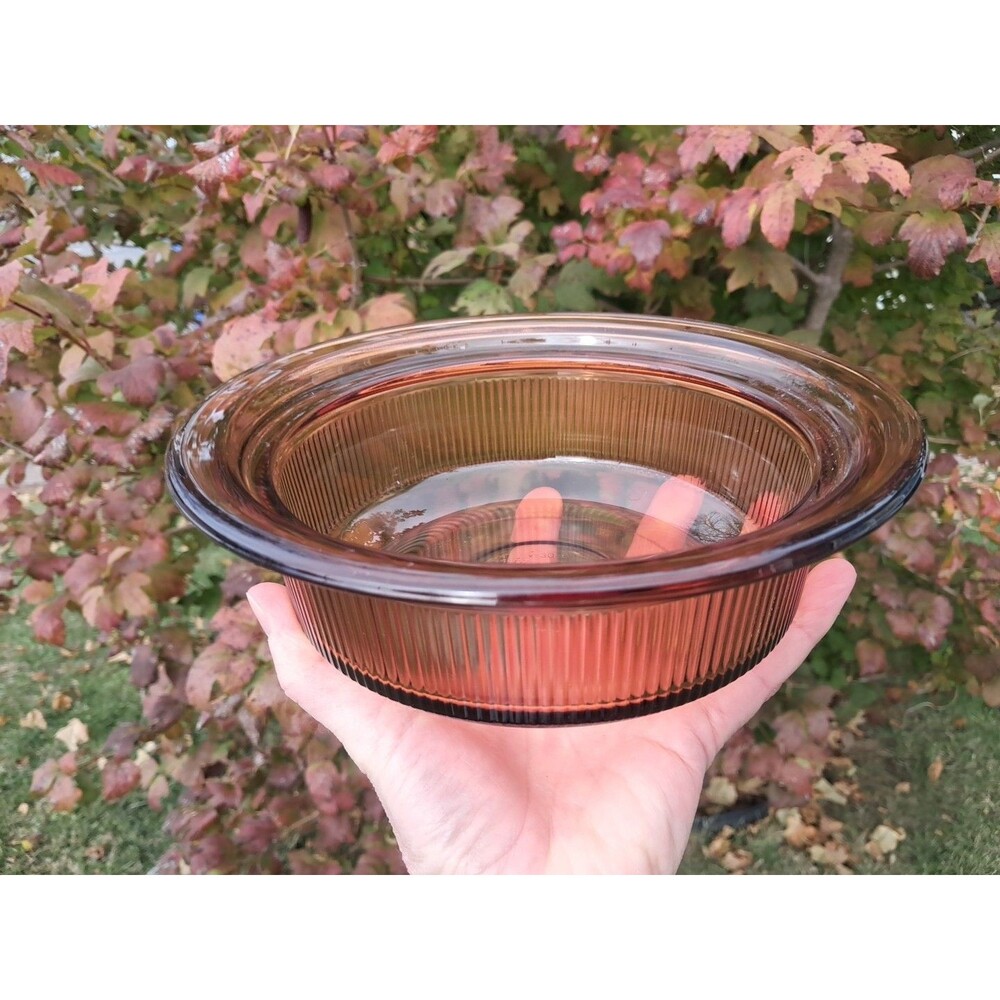 Visions By Corning 8" Casserole Dish No Lid Amber Glass